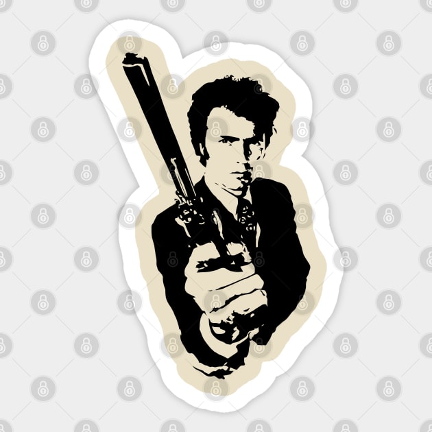 Dirty Harry Sticker by JorgeHigginsDesigns